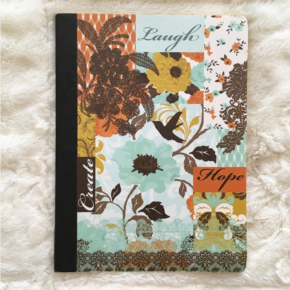 Create Laugh Hope Shabby Chic Composition Journal
